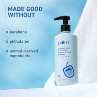 Plum Coconut Shampoo for Dull Hair with Coconut Milk and Peptides for Strong & Shiny Hair I 22x shine I Soft, silky hair I Shampoo for Women and Men | SLS sulphate and paraben free shampoo I 250ml (Pack of 2)