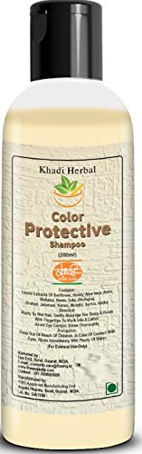 Khadi Natural Herbal Colour Protective Shampoo 200ml for Men & Women || Coloured Hairs || Natural Hairs || Dye Hairs || Organic (Certified) || No Parabens & Sulfate