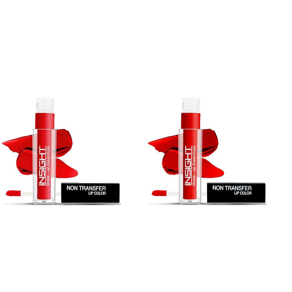 INSIGHT Non Transfer Matte Lip Color, 4Ml (06 Angel Red) & Matte Lip Color, 4Ml (02 Red Alert)