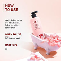 Plum Hibiscus Shampoo for Long Hair with Ceramides for Long & Healthy Hair I Soft, smooth, silky hair I Shampoo for Women and Men | SLS sulphate and paraben free shampoo I 250ml (Pack of 2)