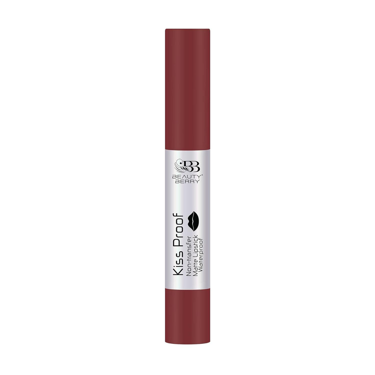 Beauty Berry Kiss Proof Non Transfer Matte Lipstick for Women, Waterproof Long Lasting Lip Crayon, Pack of 1. (Rouge -08)