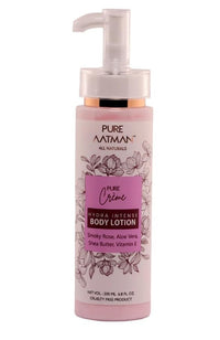 PURE AATMAN Hydra intense Body lotion for women men girls | for dry skin winter daily moisturizer | Body Lotion 200ml | Body Lotion With Smoky rose & aloe vera
