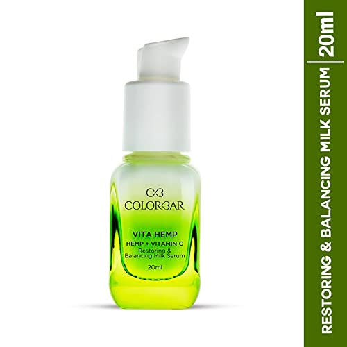 Colorbar Vita Hemp Restoring and Balancing Milk Serum | Nourishing | Pomegranate Scent | Natural | Vitamin C | Hemp seed oil | Hydrating