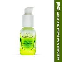 Colorbar Vita Hemp Restoring and Balancing Milk Serum | Nourishing | Pomegranate Scent | Natural | Vitamin C | Hemp seed oil | Hydrating