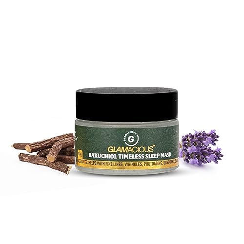 Glamacious Bakuchiol Timeless Sleep Mask(30g) | Anti-Aging & Hydrating Night Mask | Reduces Age Spots & Wrinkles | Improves Skin Tone & Texture | Antioxidant-Rich | Protects Against Sun Damage