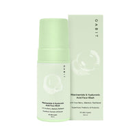 Gabit Niacinamide & Hyaluronic Acid Foaming Face Wash|Gently Cleanses, Non-Drying, Soothes|Vitamin B5, Acai Berry|Dry, Sensitive Skin Types|For Men & Women |Sulphate & Soap Free |100Ml, 50 SPF