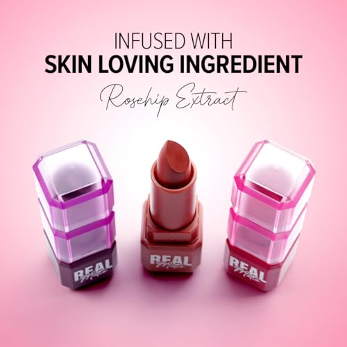 Mila Beauté Real Matte Lipstick | Enriched With Rosehip Extract | Ultra Matte Finish & Long Lasting I Single Swipe, Lightweight & Comfortable - 12-HOLLYWOOD PINK