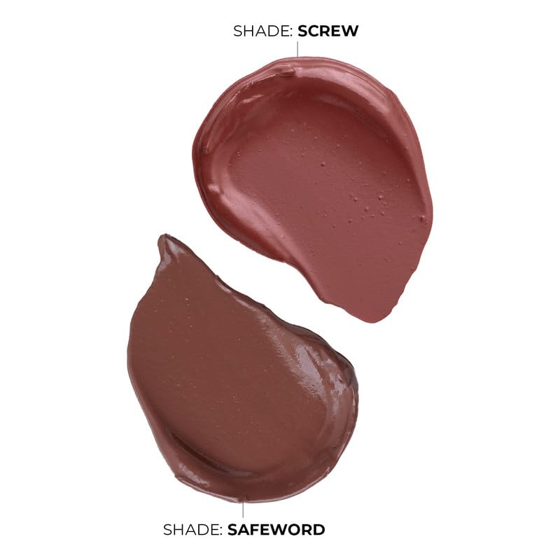 Fae Beauty Lip Whip 12Hr Comfortable Matte Liquid Lipstick (10ml X 2Pcs) | Long Wear | Non Drying | Soft Mousse Smudgeproof Formula | Vegan | With Moisture Lock Technology | Enriched with Vitamin E and Cherry Coffee - Shades Safeword & Screw