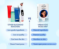 Urban Yog Nose Strips (4 Strips) Black/Whitehead Remover + BHA Serum to Treat Pores