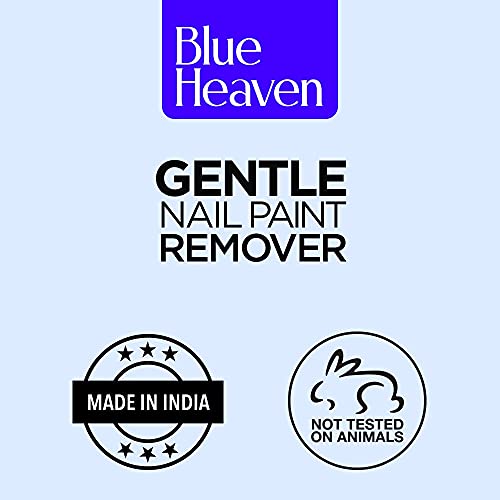 Blue Heaven Gentle Nail Paint Remover, Infused with Vitamin E and Nail Conditioner, Acetone Free, Gentle Nail Polish Remover, 125ml