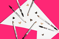 wet n wild Brow-Sessive Brow Pencil 9g- Dark Brown, Dual-Ended Eyebrow Pencil with Spoolie Brush for Thin and Thick Eyebrows, Natural Look Formula, Buildable Color Definition