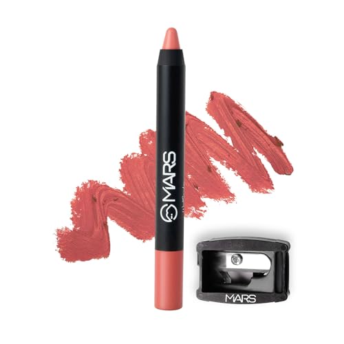 MARS Long Lasting Crayon Lipstick up to 12 Hours Stay (3.5 gm) (12-I Am Fierce) High Coverage Liquid Foundation | Blemish Free & Blendable Foundation for Makeup (40ml) (SHADE-6.5)