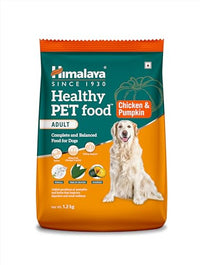 Himalaya Healthy Pet Food | Chicken & Pumpkin Flavor | For Healthy Appetite & Shiny coat | 100% Complete & Balanced Food for Adult Dogs | 1.2 kg Pack