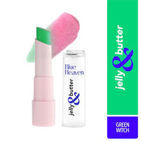 Blue Heaven Jelly & Butter PH based Lip Balm infused with Jojoba Oil, Shea Butter + Vitamin E, Treats Dry & Chapped Lips, Green Witch, 3g