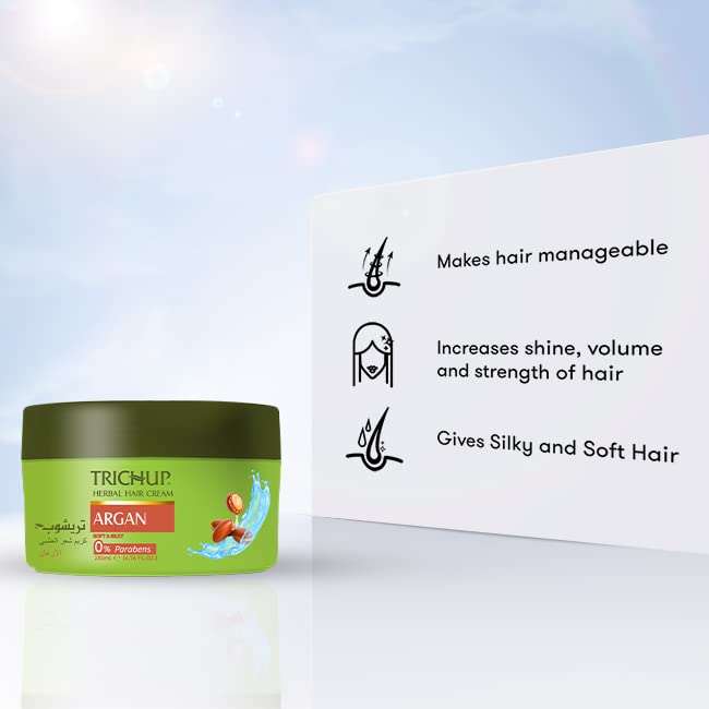 Trichup Argan Herbal Hair Cream - Increases Shine, Volume & Strength 200ml