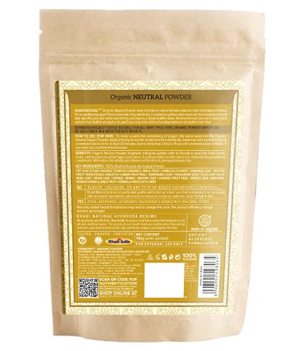 KHADI NATURAL Organic Neutral Powder Pack of 2 (Net Qt. 2x100) 200gm