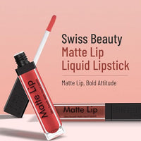 Swiss Beauty Ultra Smooth Matte Lip Liquid Lipstick, Smooth Lip Color, Weightless Finish, Silky Matte Finish, Shade- Big Berry, 6ml