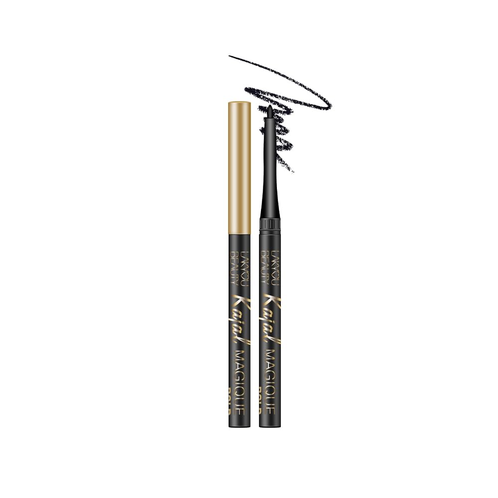 Lakyou Beauty Magique Blod Kajal | Twist Up Formate | 24Hrs Stay | 2X More Caring Vitamin E | Non Transfer| Smudge Proof | Waterproof | 2g