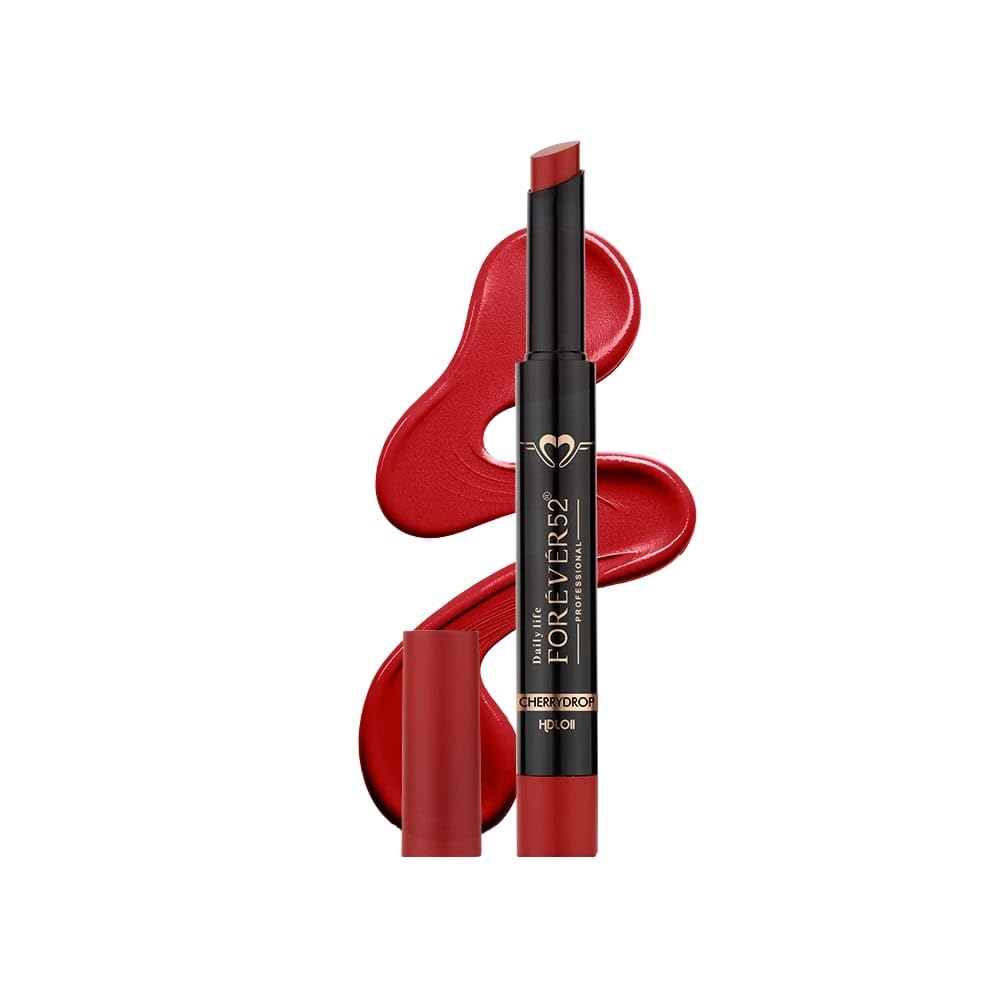 Daily Life Forever52 Hydra Lipstick, Semi-Matte Finish| Enriched with Hyaluronic Acid, Vitamin E & UVB Filter| 97% Lip Darkness Reduction | Vegan & Cruelty Free (CHERRYDROP-11, 2g)