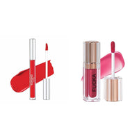 FLiCKA Tomato Liquid Lipstick| Transfer Proof, Smudge Proof, NonSticky, Creamy Lightweight Lipstick For Women, Shade 9, 2ml Shimmery Affair Lip Gloss 6 Gin Baby Pink 5ml