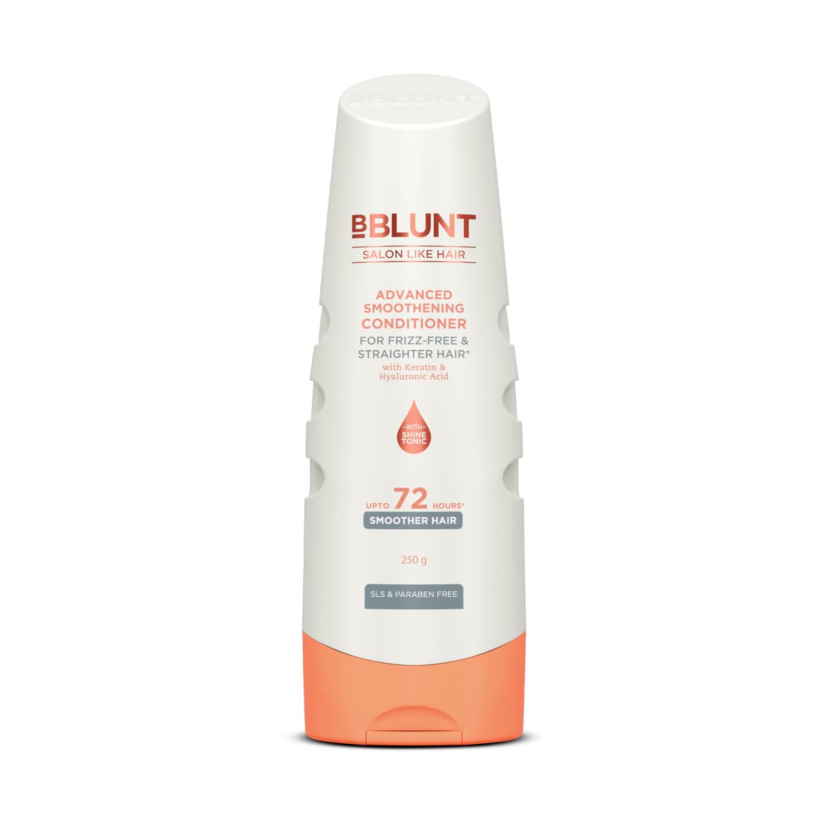 BBLUNT Advanced Smoothening Conditioner with Keratin & Hyaluronic Acid - 250 g | Makes Hair Frizz-Free & Straighter | Deeply Nourishes | Adds Spectacular Shine | For Men & Women