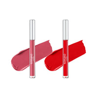 FLiCKA Tomato Liquid Matte Lipstick Transfer Proof, Smudge Proof, Non-Sticky, Creamy Lightweight Shade 10 & Shade 9 Combo