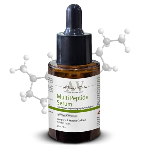 ACTIHERBZ vitamins Multi Peptide Serum for Face | Boost collagen for Anti-Aging, Wrinkles & Fine lines | Peptide Complex with Hyaluronic Acid | Glowing, Youthful Skin – 30ml