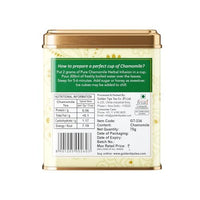 Golden Tips Chamomile Herbal Infusion Tea, Calming & Aromatic Loose Leaf Herbal Tea in Elegant Tin Can, Perfect for Relaxation & Well-Being (75 Gram - 37 Cups)