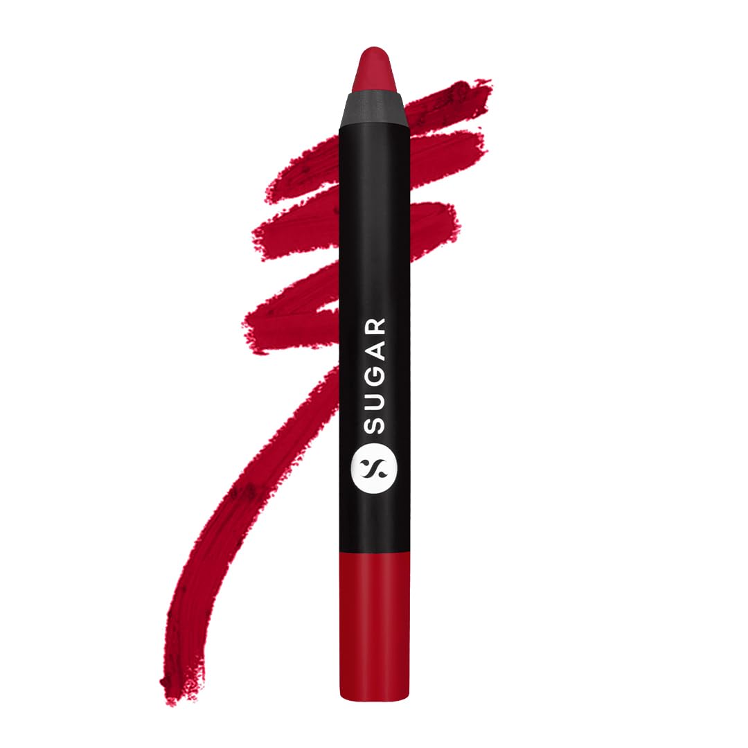 SUGAR Cosmetics Smudge Me Not Mini Matte Liquid Lipstick | Lasts Upto 12 Hrs | Transferproof & Waterproof&Sugar Matte As Hell Crayon Lipsticks For Women | Lasts Upto 12Hrs | Lip Crayon With Sharpener
