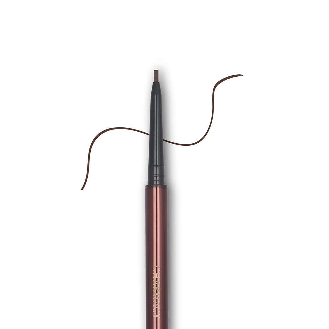 Charmacy Milano Ultra Defining Eyebrow Pencil (Dark Brunette) - 0.1G, Natural Brows, Built in Spoolie Brush, Dual Function, Sweat Resistant, Eyebrow Expert, Vegan, Cruelty Free, Non-Toxic