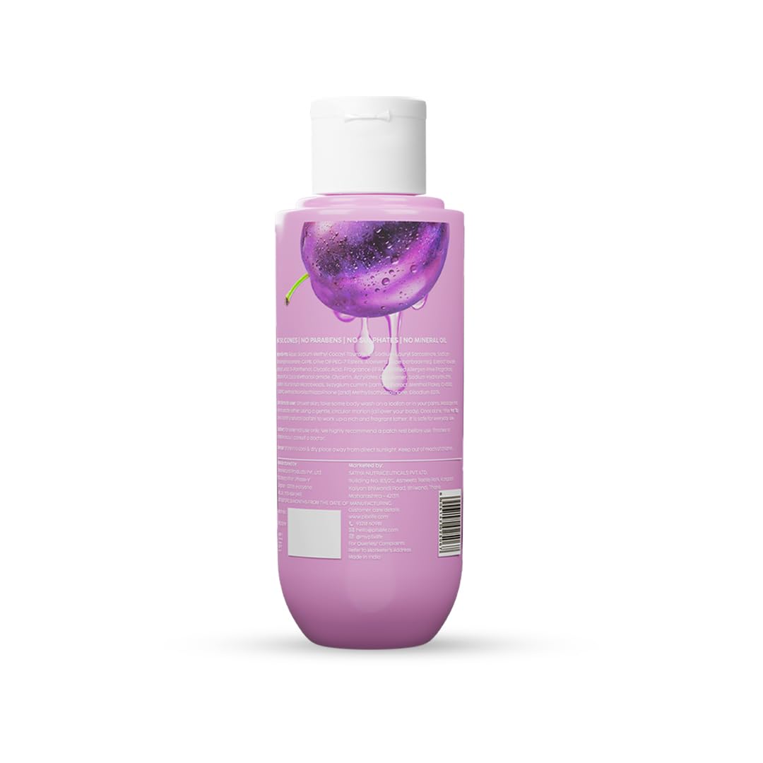 PLIX - THE PLANT FIX Jamun 2% Salicylic Acid Body Wash For Body Acne | Paraben & Silicones Free | Deeply Exfoliating Dead Skin Cells, Prevents Back Acne & Moisturizes Skin | 236ml