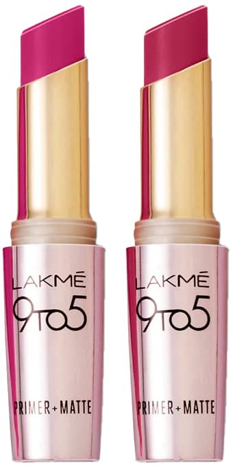 Lakmé 9To5 Primer + Matte Lip Color Mp4 Plum Pick & Lakmé 9To5 Primer + Matte Lip Color Mp5 Maroon Mix