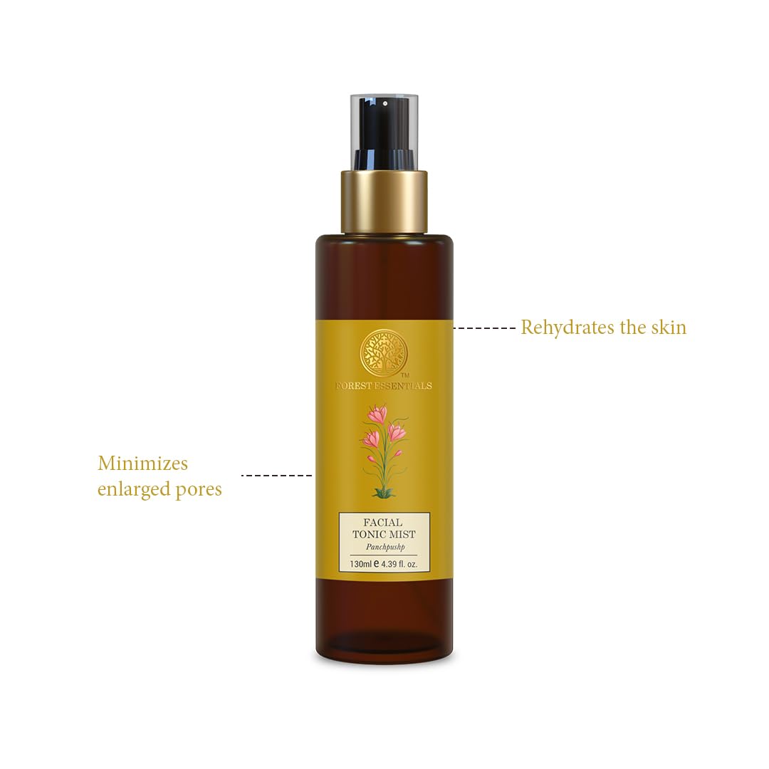 Forest Essentials Facial Tonic Mist with Panchpushp | Hydrating Daily Face Toner For Glowing Skin | Hydrates Plumps & Minimises Open Pores