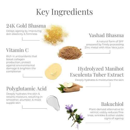 Forest Essentials Soundarya Radiance Day Cream with 24K Gold & SPF 30 | Hyaluronic Acid, Vitamin C & Bakuchiol | Anti Ageing Face Moisturiser for Glowing Skin | For Normal, Dry & Combination Skin