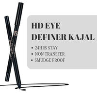 Lakyou Beauty HD Eye Definer | Long-Lasting Waterproof Eye Pencil | Smudge-Proof | Creamy Smooth | Jet Black | Up to 24H Wear | 1.2g
