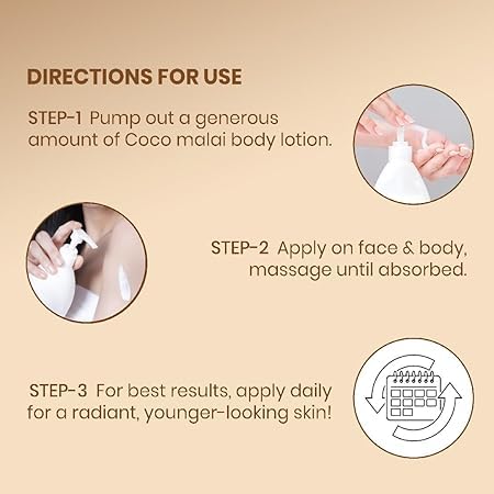 Spring H2O Coco Malai Body Lotion | Deep Moisturizing with Cocoa Butter & Pro-Vitamin B5 | Skin Whitening & Hydrating Formula | 400ml Nourishing Body Cream
