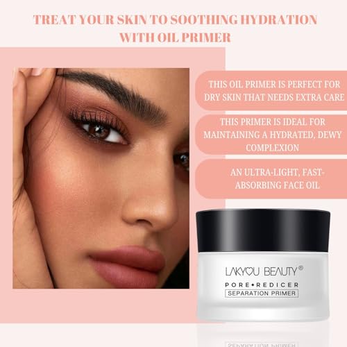 Lakyou Beauty Pore Reducer Primer | All-in-One Radiance Cream | Smooths & Enhances Glow Primer 30 ml