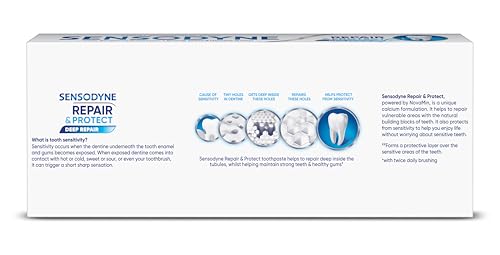 Sensodyne Toothpaste Repair & Protect Combo pack, tooth paste for deep repair of sensitive teeth, 200 gm multi-pack (100 gm x 2)