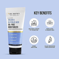 Dr. Sheth's Gulab & Glycolic Acid Oil-Free Moisturizer | Light, Hydrating Formula For Even-Toned & Renewed Skin | For Men & Women | 50g