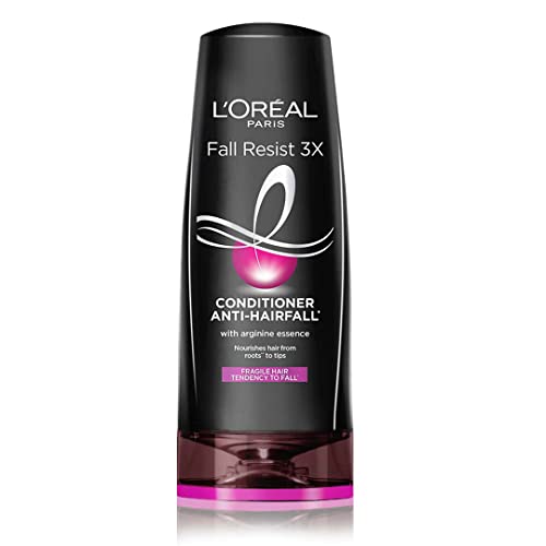L'Oréal Paris Anti-Hair Fall Conditioner, Reinforcing & Nourishing for Hair Growth, For Thinning & Hair Loss, With Arginine Essence and Salicylic Acid, Fall Resist 3X, 180/192.5 ML (Weight May Vary)