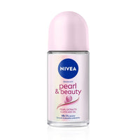 Nivea Women Deodorant Roll On, Pearl & Beauty Radiance For Eventoned Smooth & Beautiful Underarms, 50ml&NIVEA Deodorant Roll On, Pearl & Beauty For Women 50ml