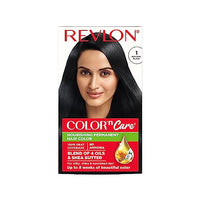 Revlon Color 'n Care Permanent Hair Color for Women Natural Black | Blend of 4 oil's & Shea Butter| For Silky, Shiny & Nourished Hair | 100% Grey Coverage in 5 Minutes | Ammonia Free