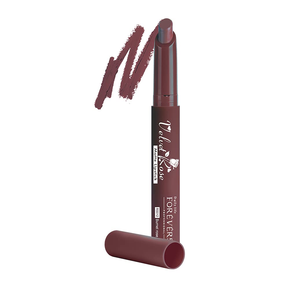 Forever52 Daily Life Velvet Rose Matte Long-Lasting Crayon Lipstick (Enriched With Rose Oil) Hydrating Lip Color Bold and Silky Finish Look (Coffee Brown)