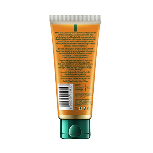 Biotique Bio Papaya Visibly Ageless Face Wash, Pack of 2, 200 ml (2 x 100 ml) and Biotique Bio Papaya Revitalizing Tan Removal Scrub, 50 g