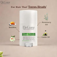 Eleganz Sleek Stick | Hair Wax Stick | High Shine | Sets Flyaways | Non Sticky | No Build-up | 100% Natural Ingredients | 65 ml