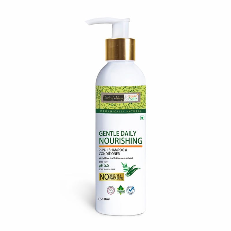Indus Valley organic shampoo and Conditioner for hair care (Daily Care Shampoo, 200 ml (Pack of 1))