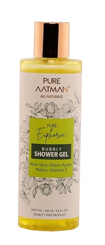 PURE AATMAN Bubbly body wash for women girls men ladies Nourishment | Energizes Senses and Refreshes Body Shower Gel (200ml) - (BUY 1 GET 1 FREE)