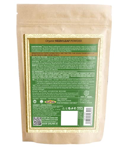 KHADI NATURAL Organic Powder Pack of 3 (Neem + Hibiscus + Orange Peel) (Net Qt. 3x100) 300gm