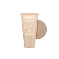 Mamaearth Glow Serum Foundation Mini Tube With Vitamin C & Turmeric For 12-Hour Long Stay- 18 Ml L 12-Hour Long Stay | 2X Instant Glow (Nude Glow), Full, Matte