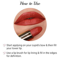 Iba Long Stay Matte Lipstick for Women- M10 Red Brick, 4g | Creamy Matte Finish & Smooth Texture| Long-Lasting | Hydrated Lips | Enriched with Vitamin E| Intense Colour & Highly Pigmented | Lip Makeup